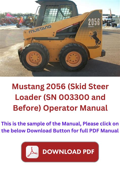 mustang skid steer 2056 service manual|2056 skid steer manual.